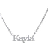 Personalized Name Necklace in Sterling Silver. choose from Scripts, lower case, upper case letters, nameplates!