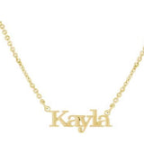 Personalized Name Necklace in Sterling Silver and 14K Gold Plated | name necklace | custom necklace | classic nameplate | custom nameplate |