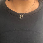 Sterling silver Old English Uppercase Letter (or Name) Personalized Custom Necklace
