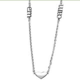 Mommy necklace with 2 names and a heart sterling silver