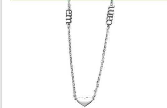 Mommy necklace with 2 names and a heart sterling silver