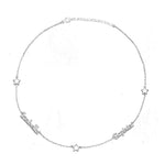 Personalized 2-name custom sterling silver stars name necklace kids necklace mothers mom necklace