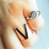 Sterling silver signet pinky ring in gold, rose gold or silver