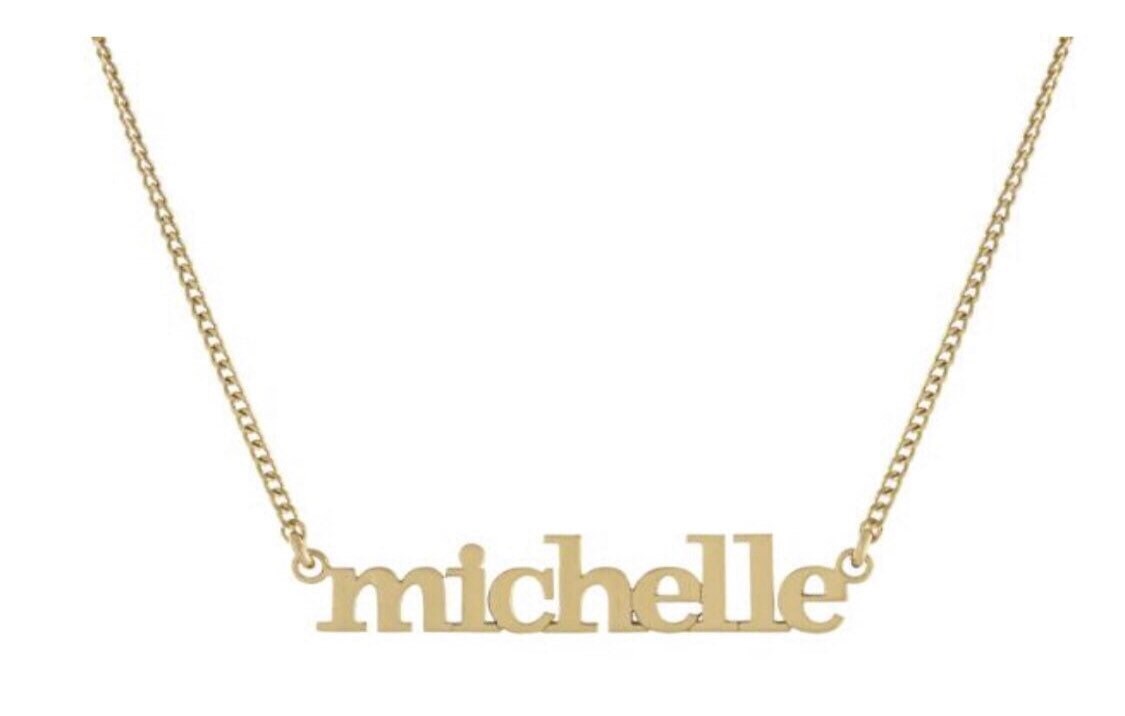 Custom name necklace | Personalized necklace | Sterling Silver 14K Gold Plated nameplate
