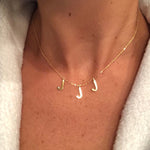 Sterling Silver Personalized Custom Dangling Name/Initials Necklace in all 3 golds