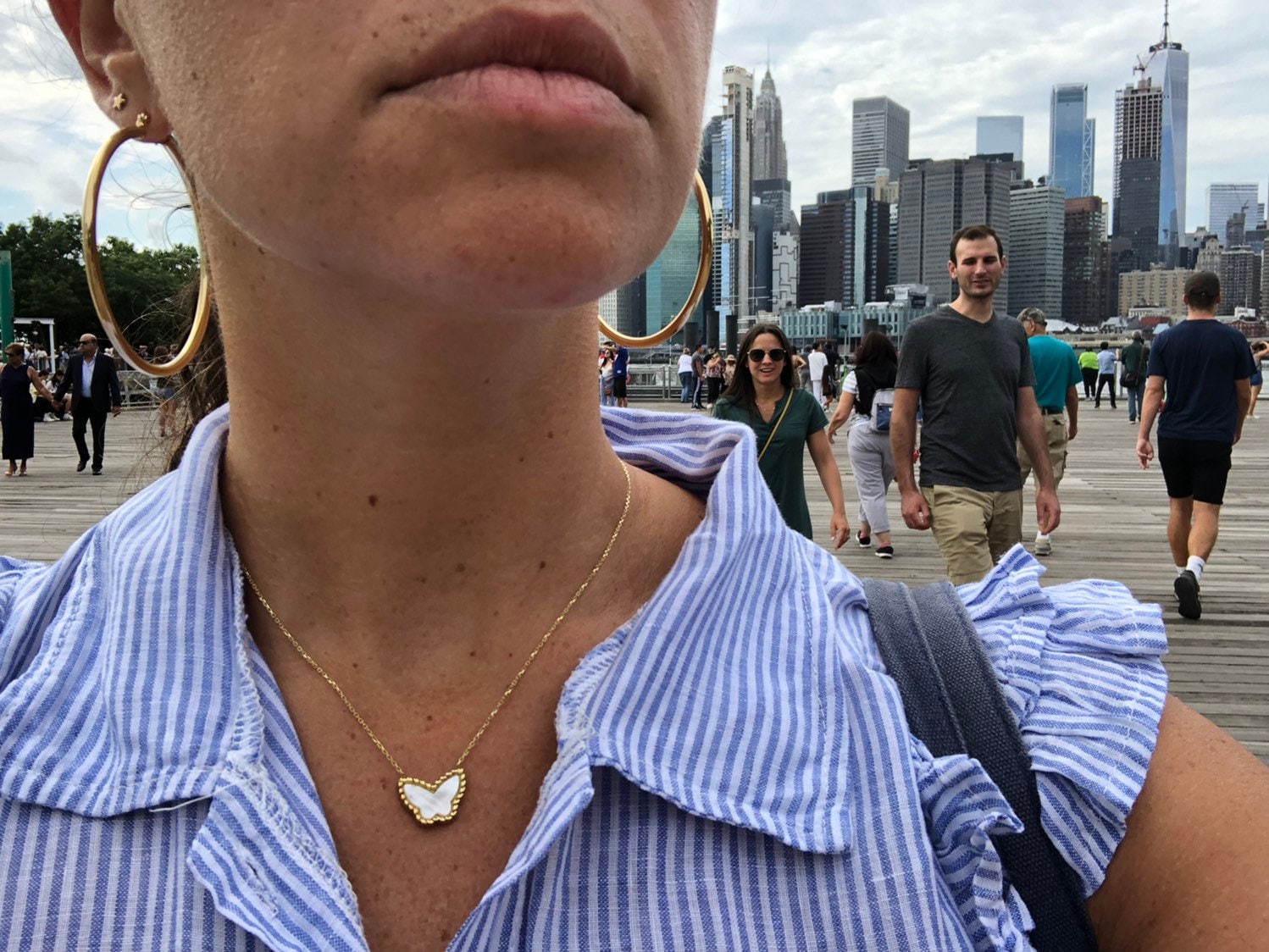 Mother of Pearl Butterly necklace | Sterling silver and gold plated butterfly necklaces in all the colors!