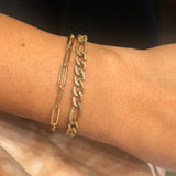 As seen on New York Live on NBC** 18K Gold filled paper clip bracelets in color gold