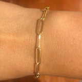 As seen on New York Live on NBC** 18K Gold filled paper clip bracelets in color gold