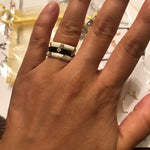 Colorful Enamel Rings and Bands in Sterling Silver gold plated (as pictured) | rainbow enamel ring | enamel stack ring