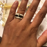 Colorful Enamel Rings and Bands in Sterling Silver gold plated (as pictured) | rainbow enamel ring | enamel stack ring