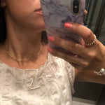 Pearl letters initial charm l initial necklace charm l sterling silver gold plated