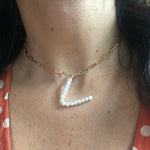14k Gold Filled Paper Clip chains in small and medium size. Gold filled 5mm gold beaded bead choker.
