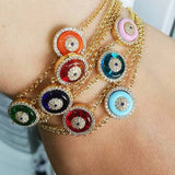Evil eye bracelets in sterling silver gold, rose gold and silver. Khamsa bracelets. Eye bracelet.