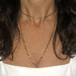 14k Gold filled paper clip chain chains necklace/choker. Long link chain necklace. Long link choker. Paper clip necklace. Paper clip choker