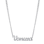 Personalized Script Name Necklace in Sterling Silver and 14K Gold Plated | custom necklace | 14K Gold Plated Carrie Style Nameplate
