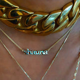 Custom name necklace | Personalized necklace | Sterling Silver 14K Gold Plated nameplate