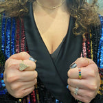 Gold filled heart ring and heart necklace. Color gold. Ring available in Sizes 5-9.