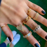 Gold filled heart ring and heart necklace. Color gold. Ring available in Sizes 5-9.