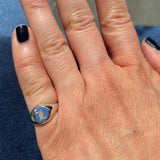 Sterling silver signet pinky ring in gold, rose gold or silver
