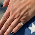 Sterling silver signet pinky ring in gold, rose gold or silver