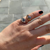 Sterling silver signet pinky ring in gold, rose gold or silver