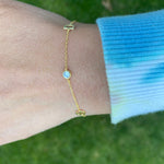 Sterling silver and gold plated CZ two initial bezel bracelets. 2 Letter bracelets. Personalized bracelets.