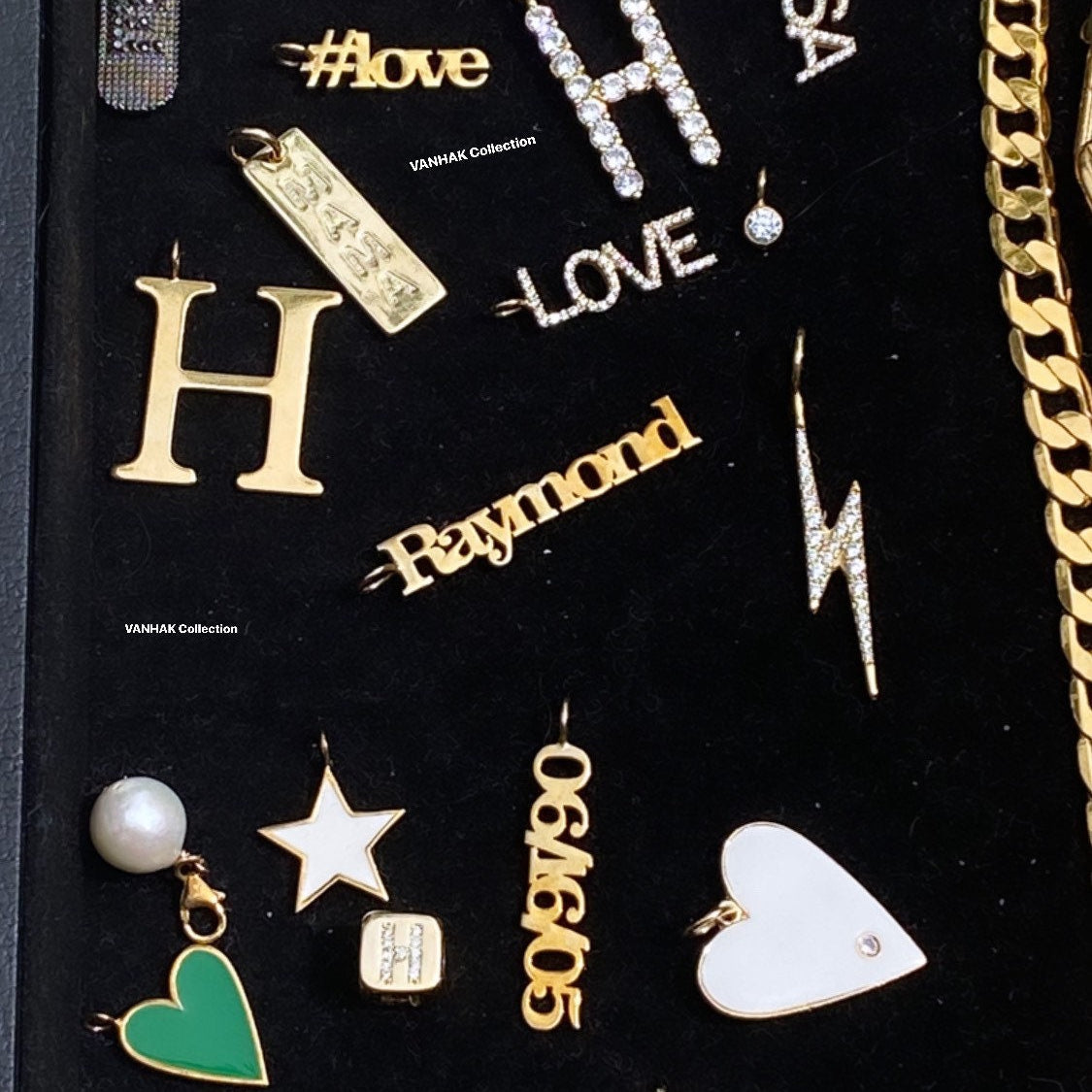 CHARMS! Enamel charms. Heart charm. Star charm. Personalized charms. Name charm. Letter charm. Date charm. Sterling Silver Gold Plated.