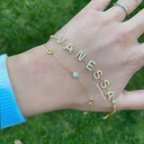 Sterling Silver and gold plated Custom/Personalized bracelet in silver, rose gold or gold