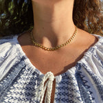 18K gold filled Curb Cuban link choker. Gold or silver color. Any length. Cuban link.