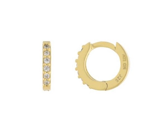 Gold/Silver huggies. Pave huggies. Solid huggies. Sterling silver and gold plated.