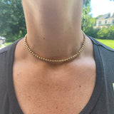 18K Gold-filled 3mm or 5mm gold ball choker/necklace. Gold-filled gold ball necklace. Gold-filled gold ball choker.