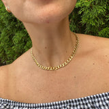 18K gold filled Thick Curb Cuban link choker. Gold or silver color. Any length. Cuban link.