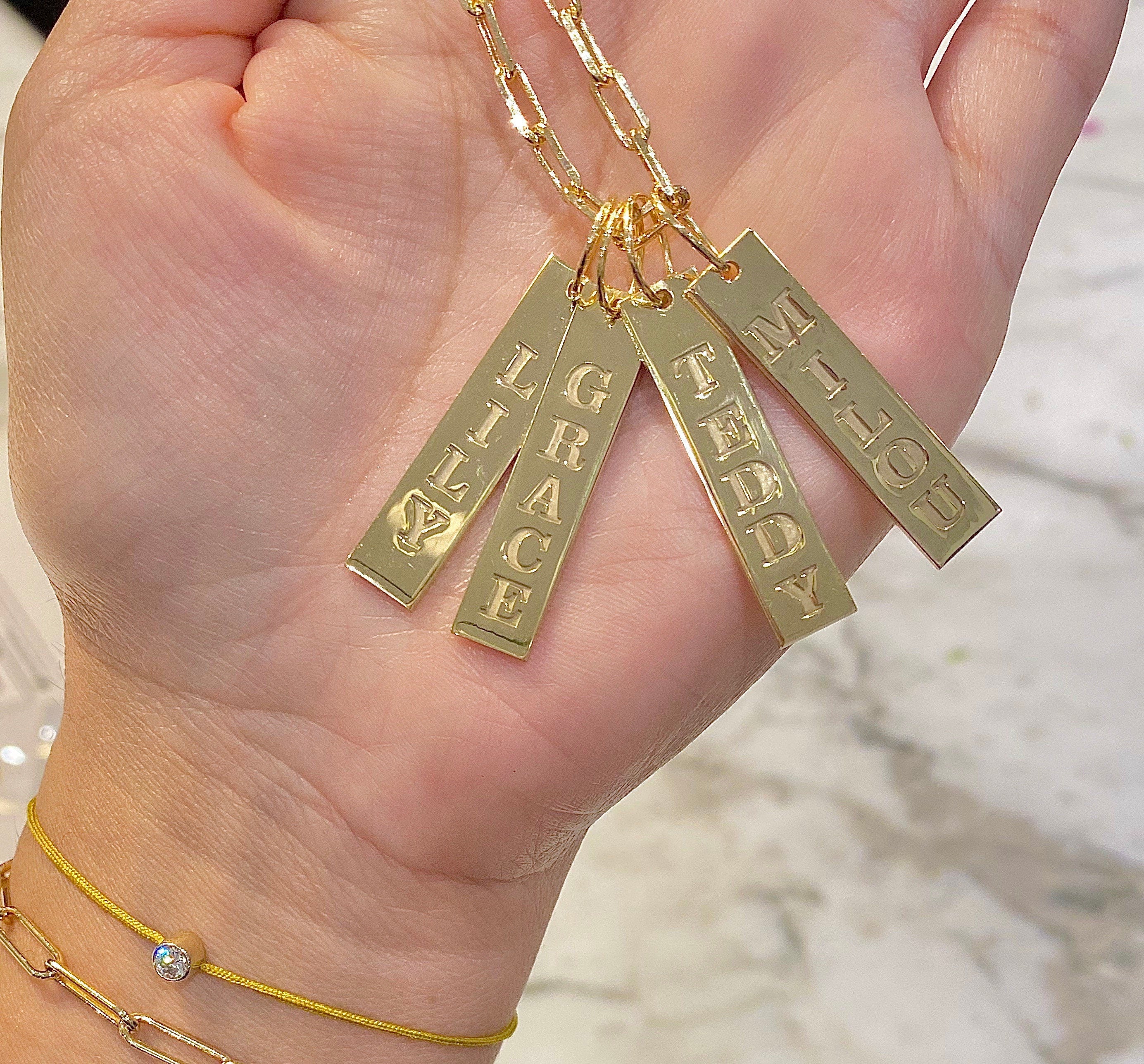 Create Your Own Charm Necklace ***As seen on Kathy Hilton*** Sterling Silver Gold Plated. Name charms. Personalized charms.