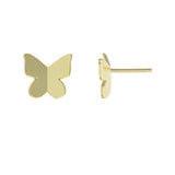 Gold butterfly earrings. Sterling silver 14K gold plated butterfly drop earrings. Butterfly earrings studs or dangling butterfly huggies.