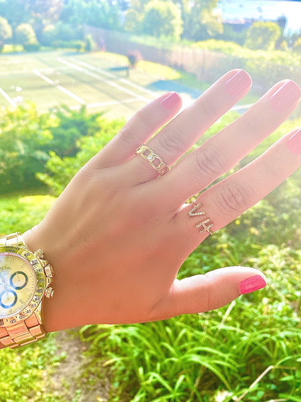 Personalized initials ring | Double initial ring | Sterling silver initials ring | Personalized Ring | custom ring