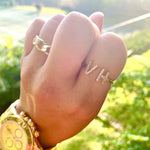 Personalized initials ring | Double initial ring | Sterling silver initials ring | Personalized Ring | custom ring