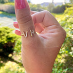 Personalized initials ring | Double initial ring | Sterling silver initials ring | Personalized Ring | custom ring