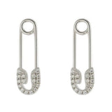 Safety pin earrings. Trendy earrings. Sterling silver 14K gold plated.