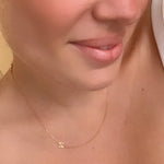 Sideways initial / letter necklace. 1 2 3 4 5 initials | Sterling Silver 14K Gold Plated | asymmetrical Personalized initial necklace
