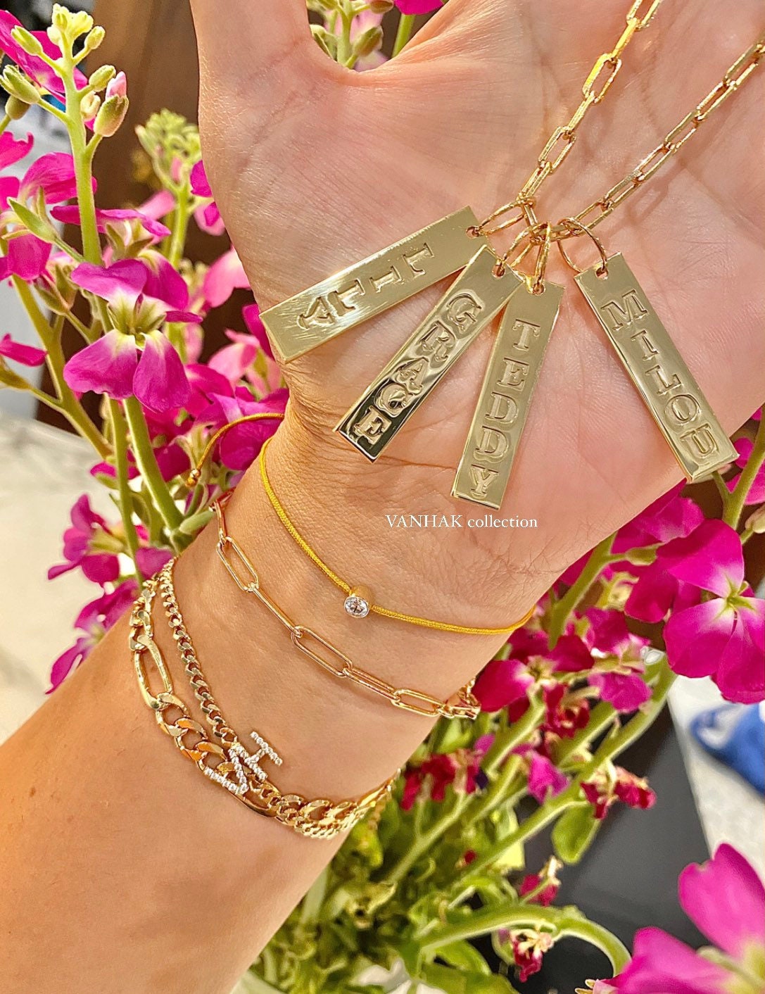 Create Your Own Charm Necklace ***As seen on Kathy Hilton*** Sterling Silver Gold Plated. Name charms. Personalized charms.