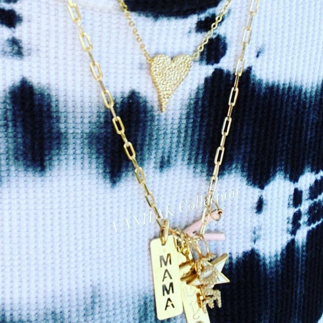 Mini paper clip chain | Perfect for your charm necklace | Create Your Own Charm Necklace | Charm Choker Necklace. Gold Filled paper clip