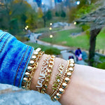 Cuban link personalized name bracelet | Initial Bracelet curb link chain | Year bracelet | silver and gold plated custom bracelet |