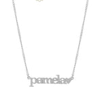 Personalized Name Necklace with heart in Sterling Silver and 14K Gold Plated or Rhodium plated | nameplate with heart | custom necklace