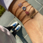 Enamel initial bracelets. Sterling silver and gold plated. Enamel letter bracelets. Personalized enamel bracelet.