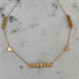 Mommy necklace with 1 2 3 4 5 6 names and hearts. Mom necklace. Mother’s necklace. Name necklace With hearts
