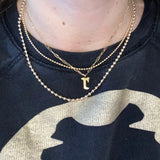 New 18K Gold-filled Mia ball chains necklaces- size mini and size medium. Gold-filled ball chain chokers.