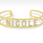 Sterling silver and gold plated initials/name cuff/bangle. Personalized name bracelet. Personalized initials cuff. Totally customizable cuff