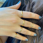 Colorful Enamel Rings and Bands in Sterling Silver gold plated (as pictured) | rainbow enamel ring | enamel stack ring