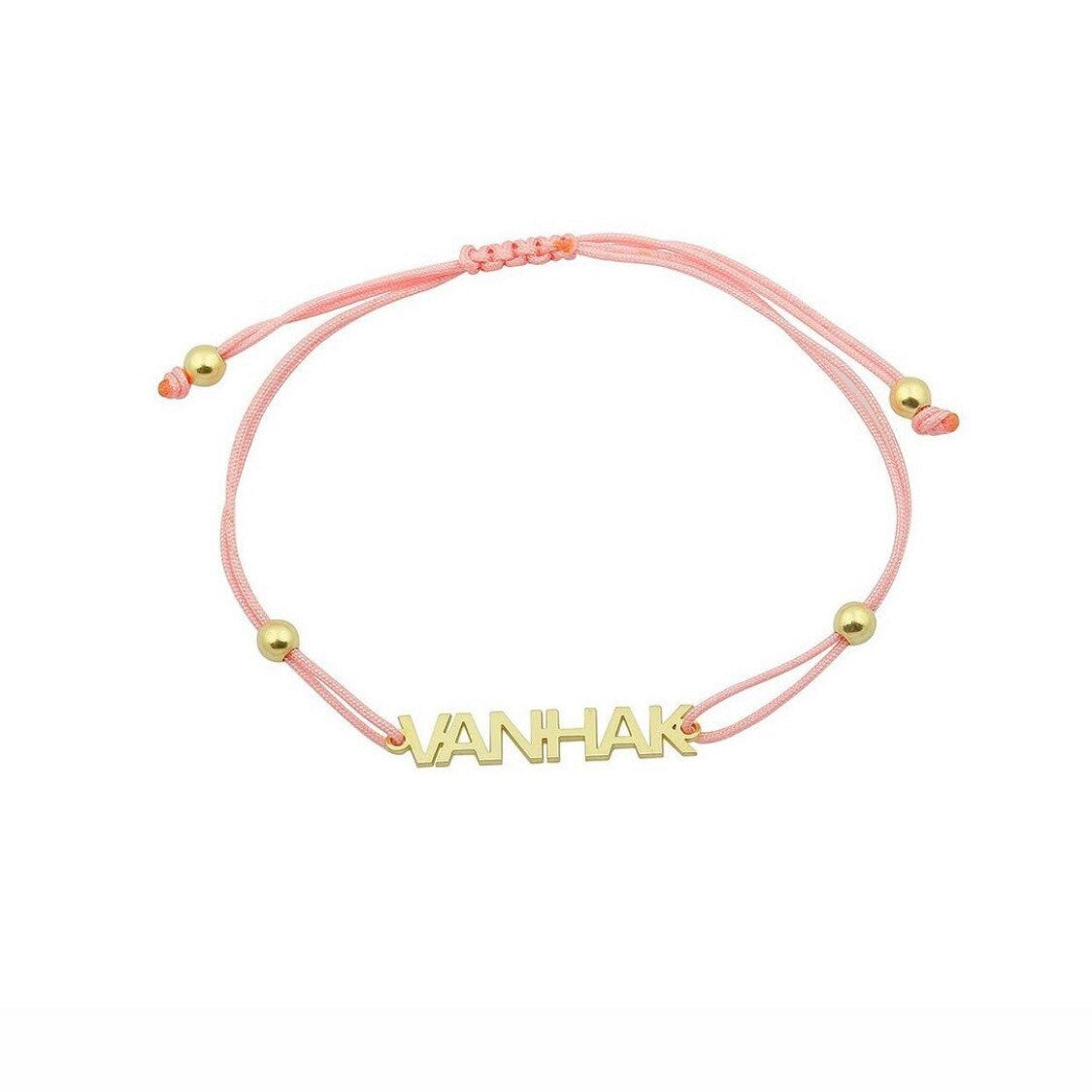 Nameplate string bracelet. Name bracelet. Personalized string bracelets. Custom string bracelets.