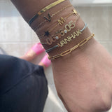 Nameplate string bracelet. Name bracelet. Personalized string bracelets. Custom string bracelets.